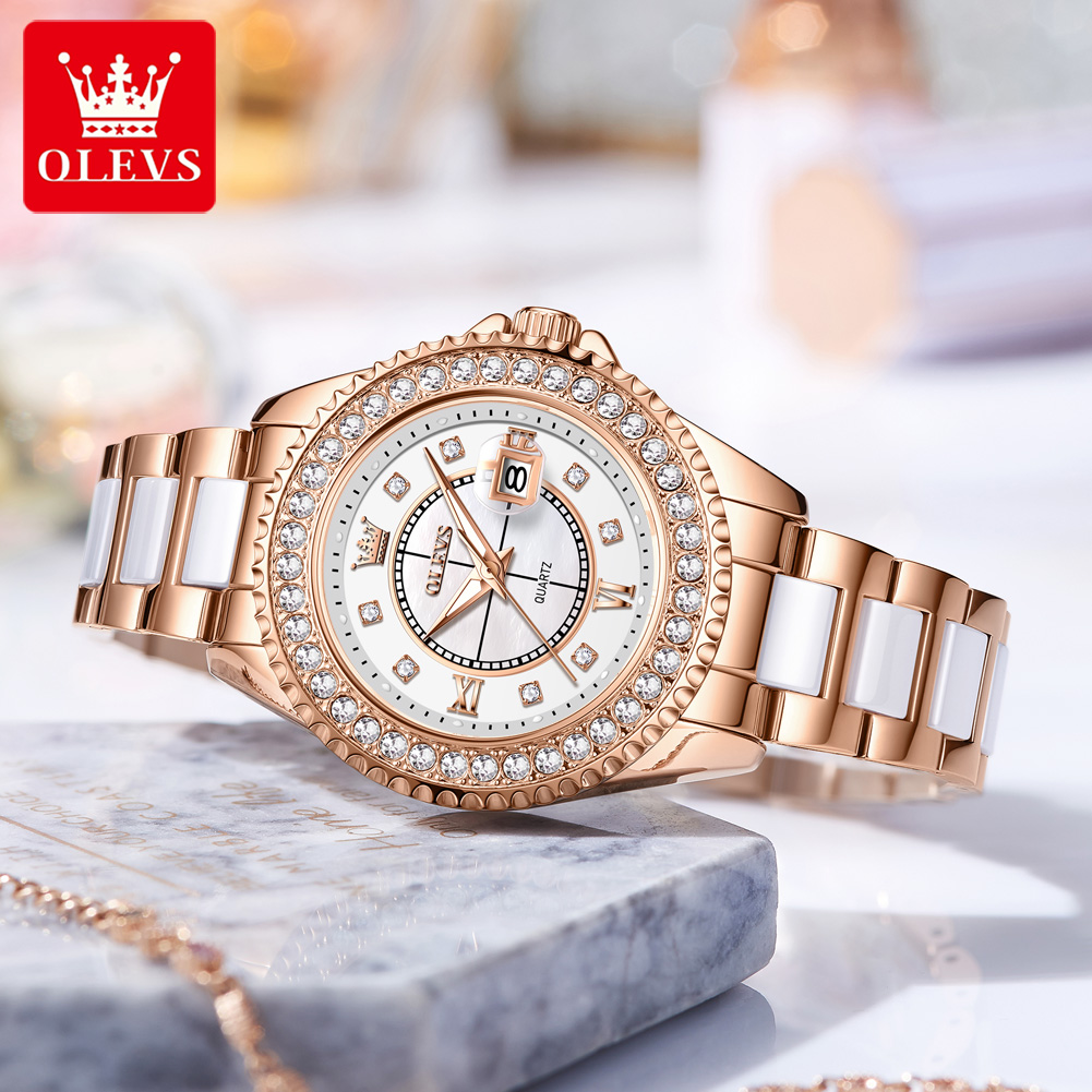 Luxury Watch Diamond - OLEVS 3685 Luxury Women's Watch Top