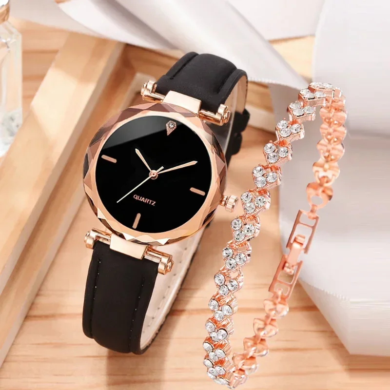 Ladies Luxury Watch - 2PCS Set Luxury Watch Women Bracelet