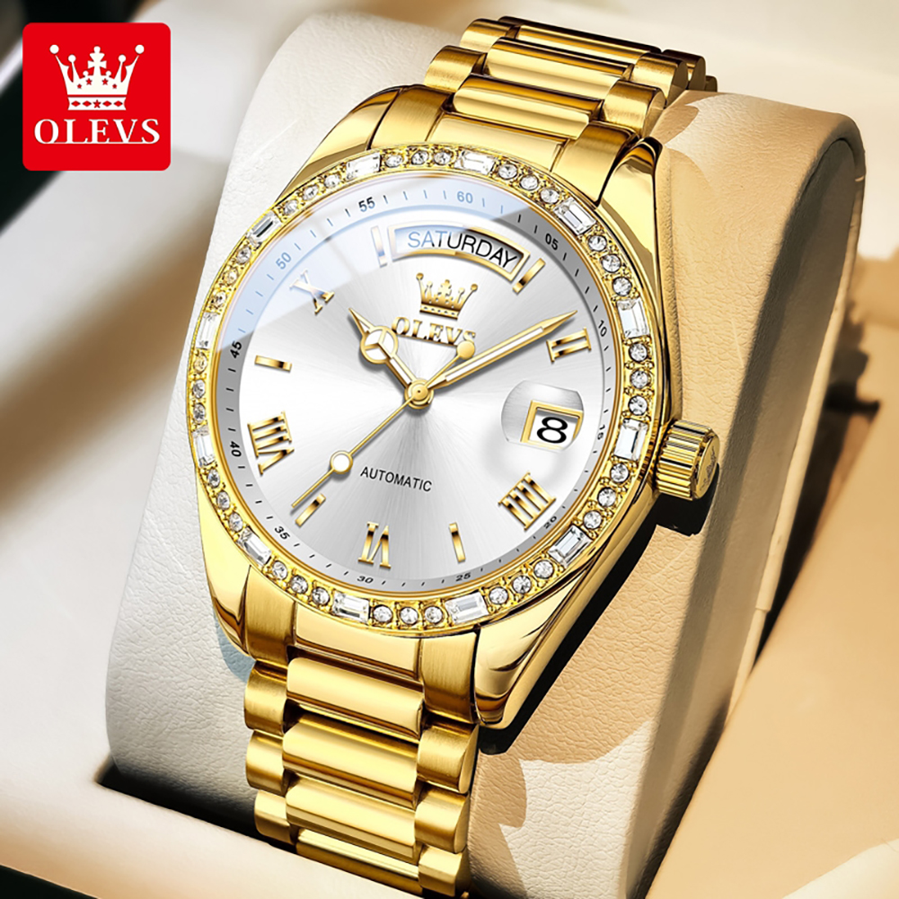 Luxury Watch Diamond - OLEVS 6747 luxury brand Men's fully