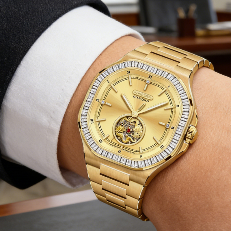 MIGE Men's Golden Automatic Wa - Luxury Watch Events บทวิจารณ์และราคา