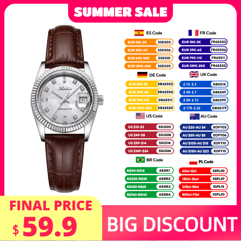 Addies 585 Quartz Woman's Watc - Ladies Luxury Watch บทวิจารณ์และราคา