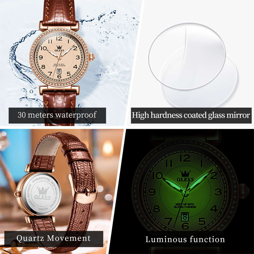 OLEVS 5590 Luxury Brand Women' - Luxury Watch Index บทวิจารณ์และราคา