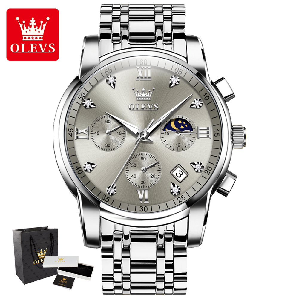 OLEVS 2858 Quartz Watch for Me - Luxury Watch Men บทวิจารณ์และราคา