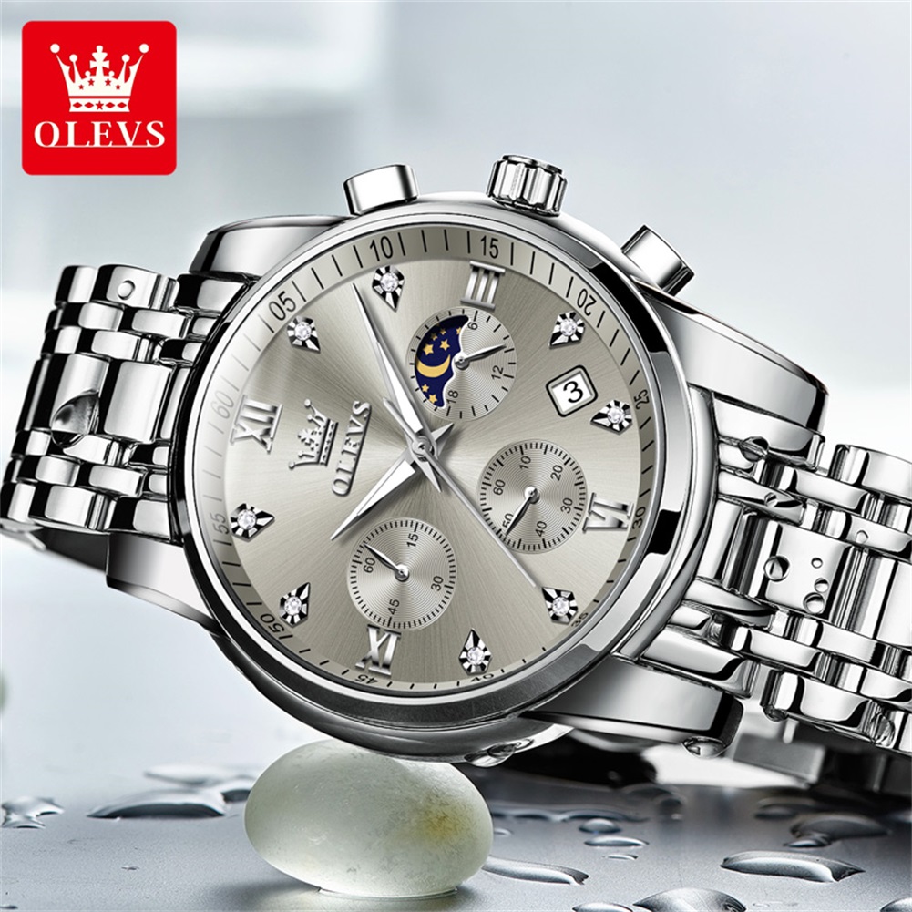 OLEVS 2858 Quartz Watch for Me - Luxury Watch Men บทวิจารณ์และราคา
