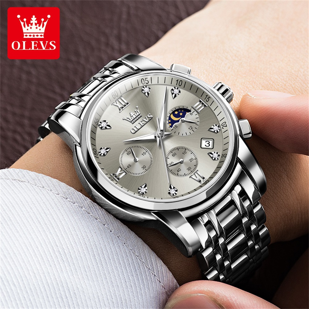 OLEVS 2858 Quartz Watch for Me - Luxury Watch Men บทวิจารณ์และราคา