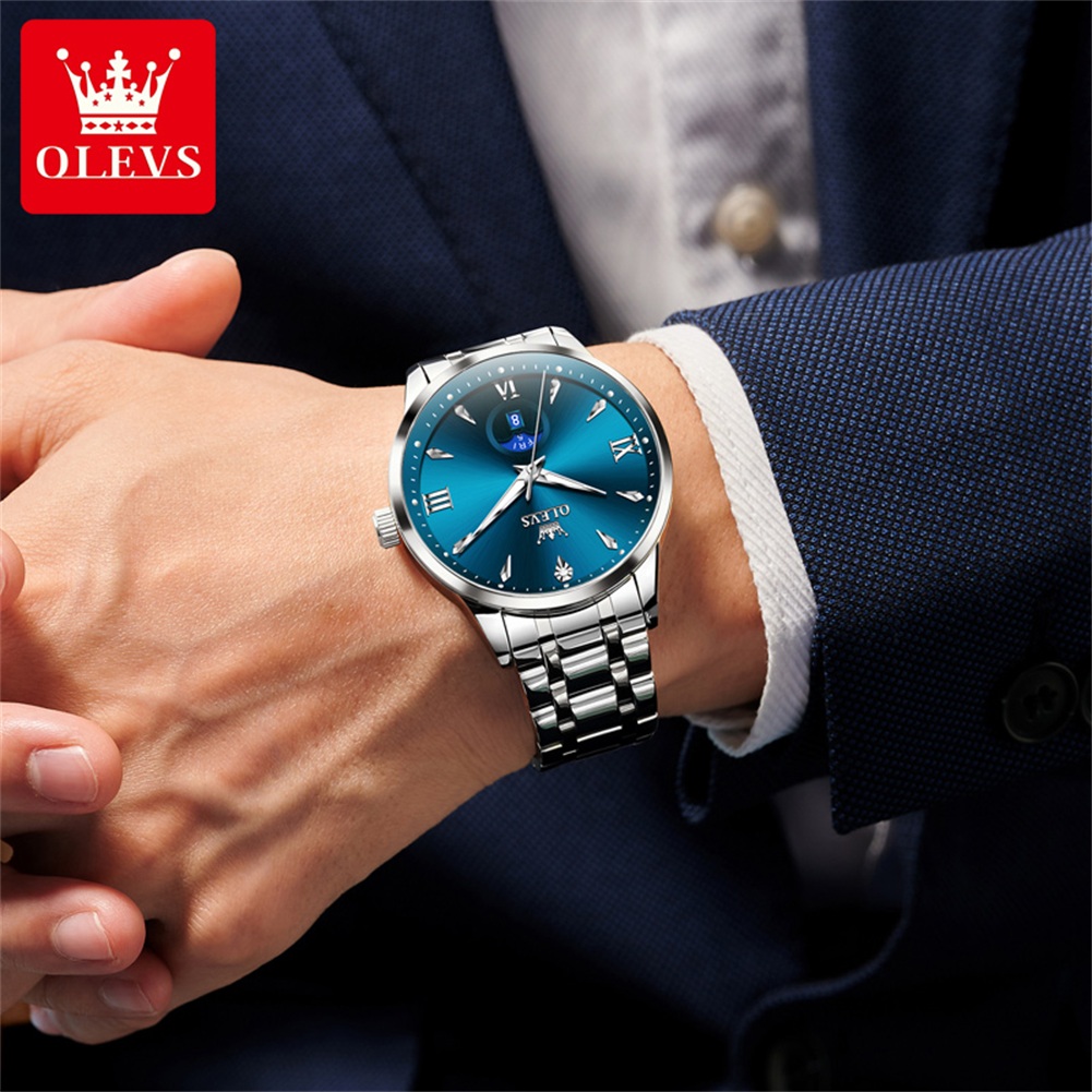 OLEVS Moon Phase men's watches - Luxury Watch Men บทวิจารณ์และราคา
