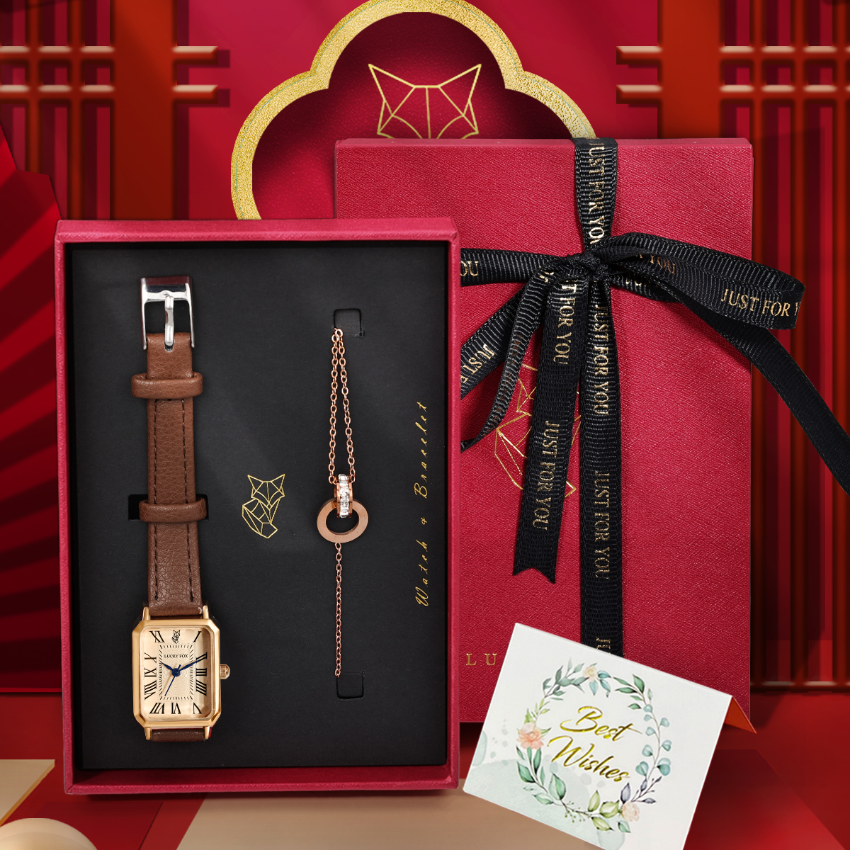 LUCKY FOX 2PCS Light Luxury Gi - Luxury Watch Safe บทวิจารณ์และราคา