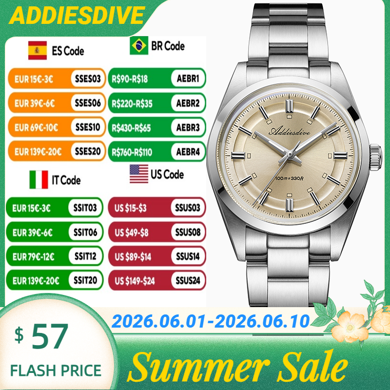 ADDIESDIVE Super Luminous Japa - Ladies Luxury Watch บทวิจารณ์และราคา