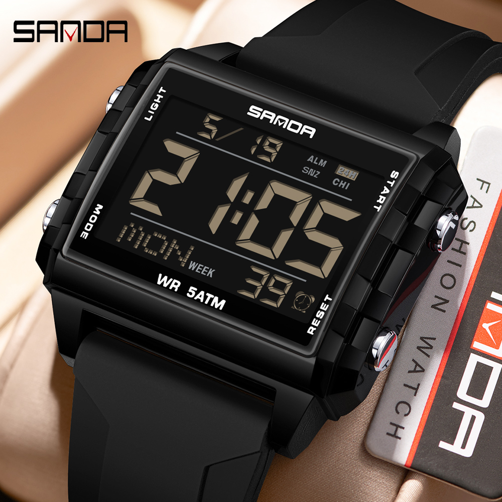 SANDA Brand Fashion LED Watch  - Luxury Watch Brands In World บทวิจารณ์และราคา