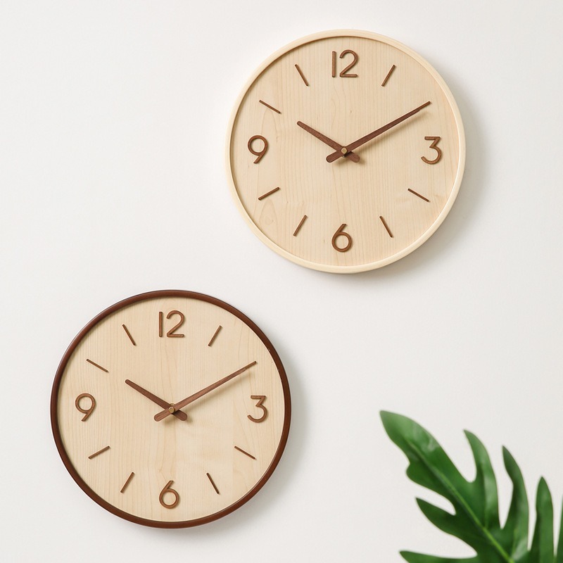 Modern Wooden Silent Art Wall  - Luxury Watch Wall Clock บทวิจารณ์และราคา