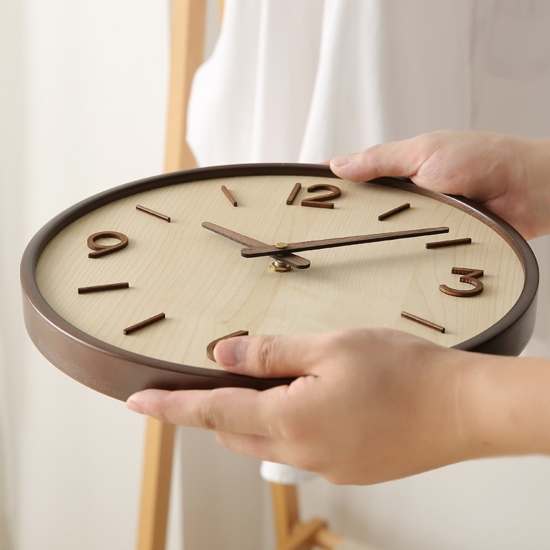 Modern Wooden Silent Art Wall  - Luxury Watch Wall Clock บทวิจารณ์และราคา