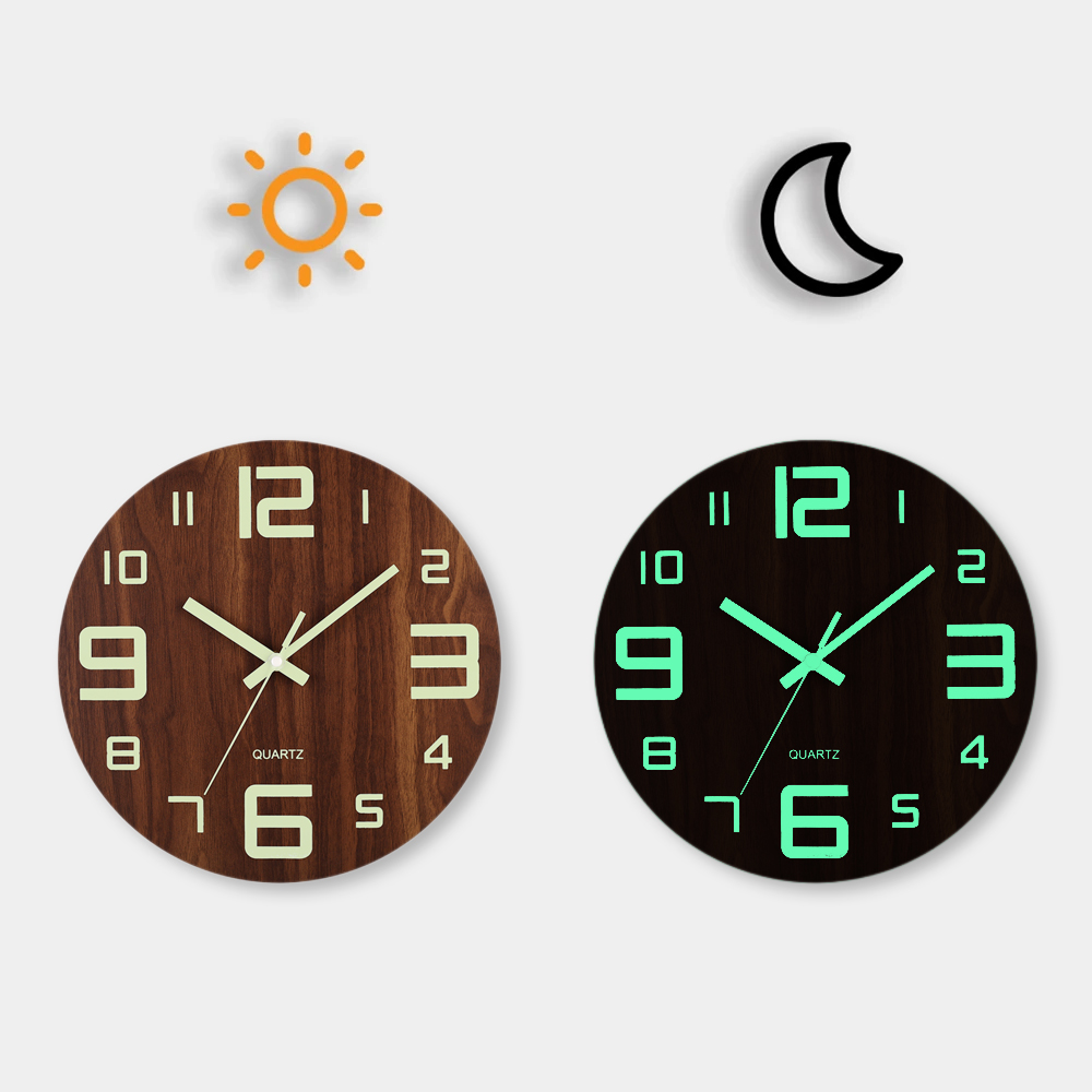 12 Inch Luminous Wall Clock Wo - Luxury Watch Wall Clock บทวิจารณ์และราคา