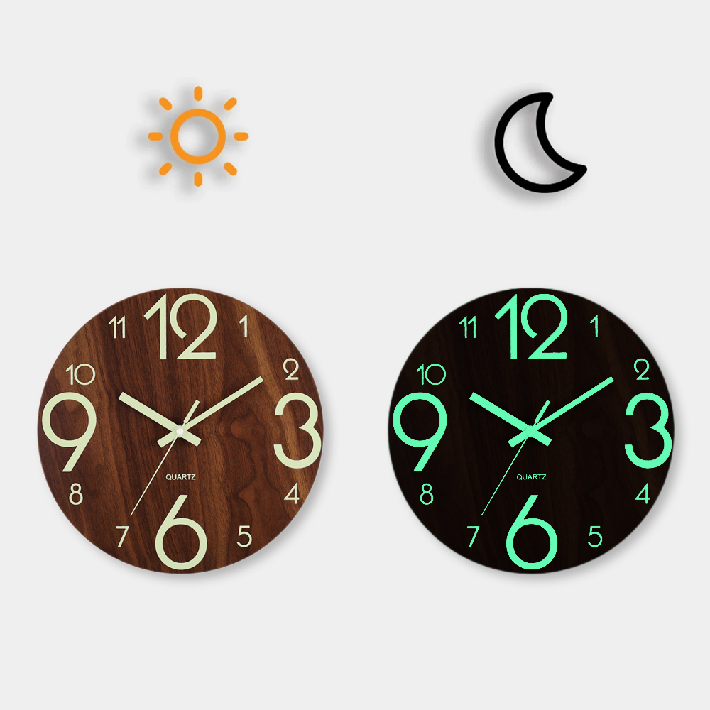 12 Inch Luminous Wall Clock Wo - Luxury Watch Wall Clock บทวิจารณ์และราคา