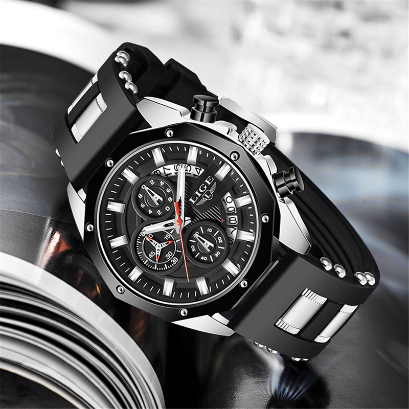 LIGE Fashion Outdoor Quartz Ma - Luxury Watch Men บทวิจารณ์และราคา
