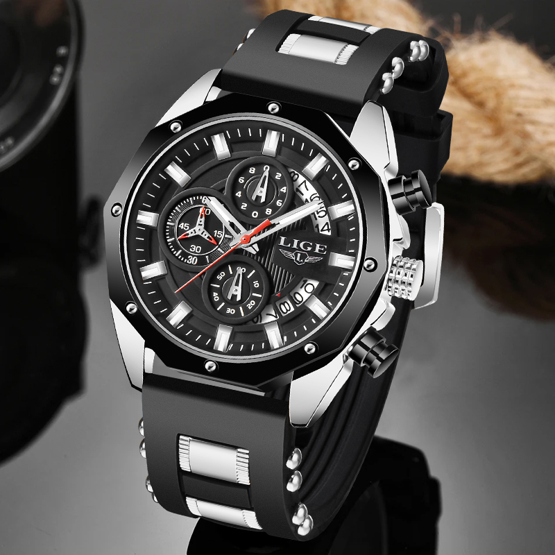 LIGE Fashion Outdoor Quartz Ma - Luxury Watch Men บทวิจารณ์และราคา