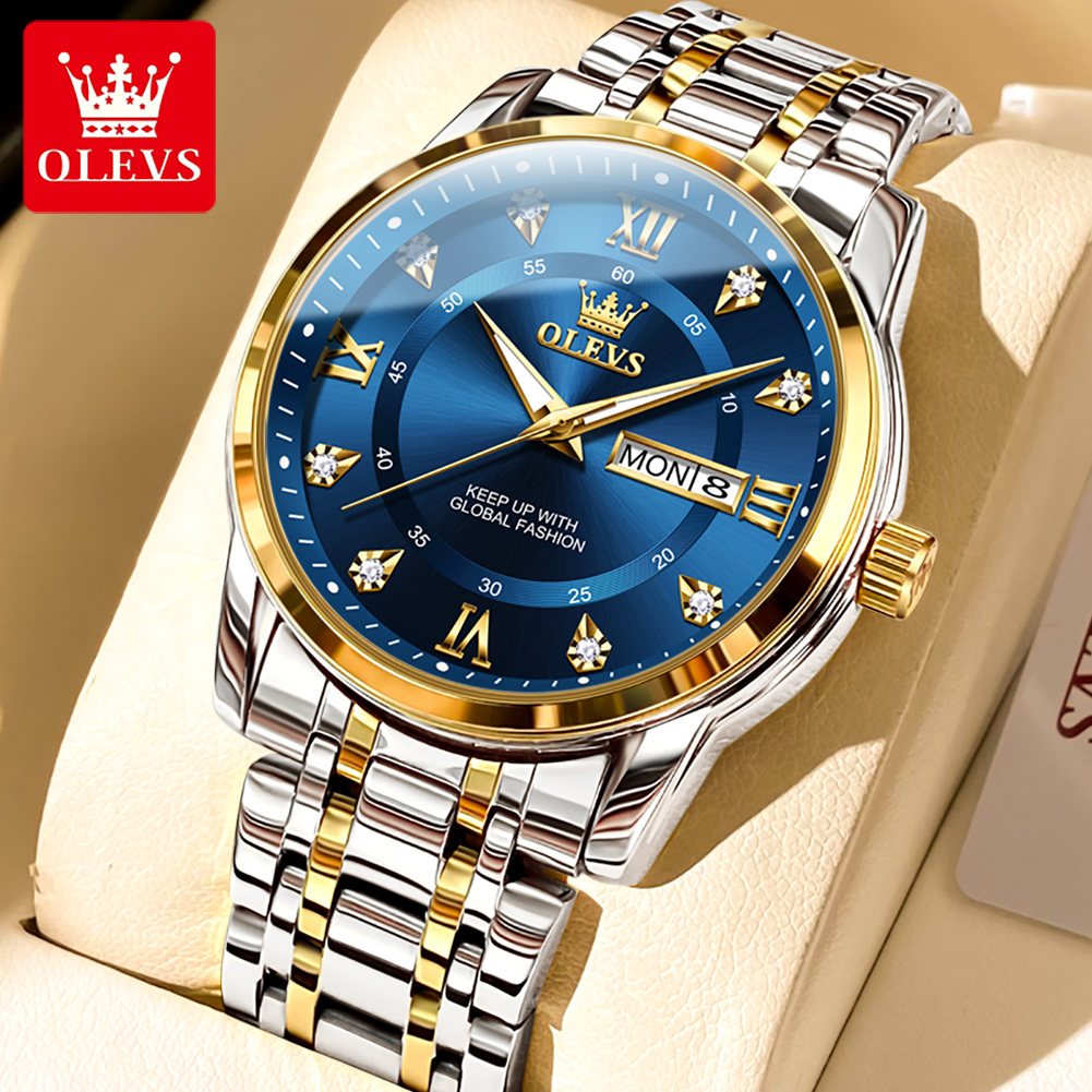 OLEVS 5513 Man Watch Stainless - Luxury Watch Diamond บทวิจารณ์และราคา