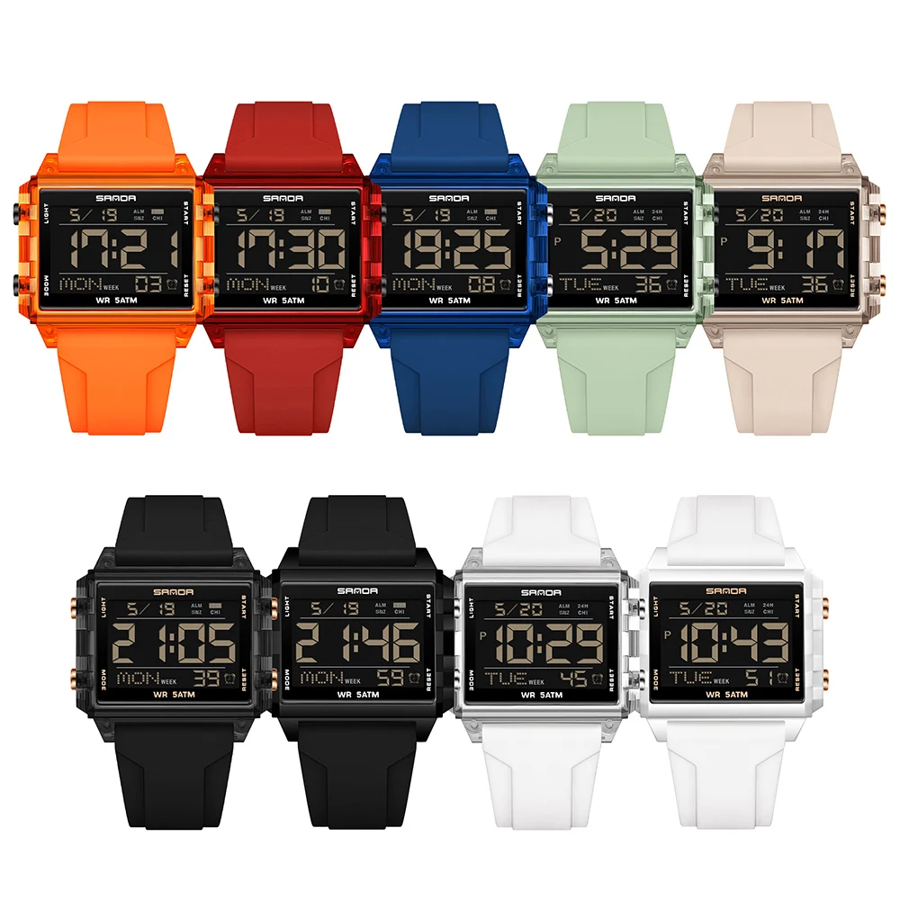 SANDA Brand Fashion LED Watch  - Luxury Watch Brands In World บทวิจารณ์และราคา