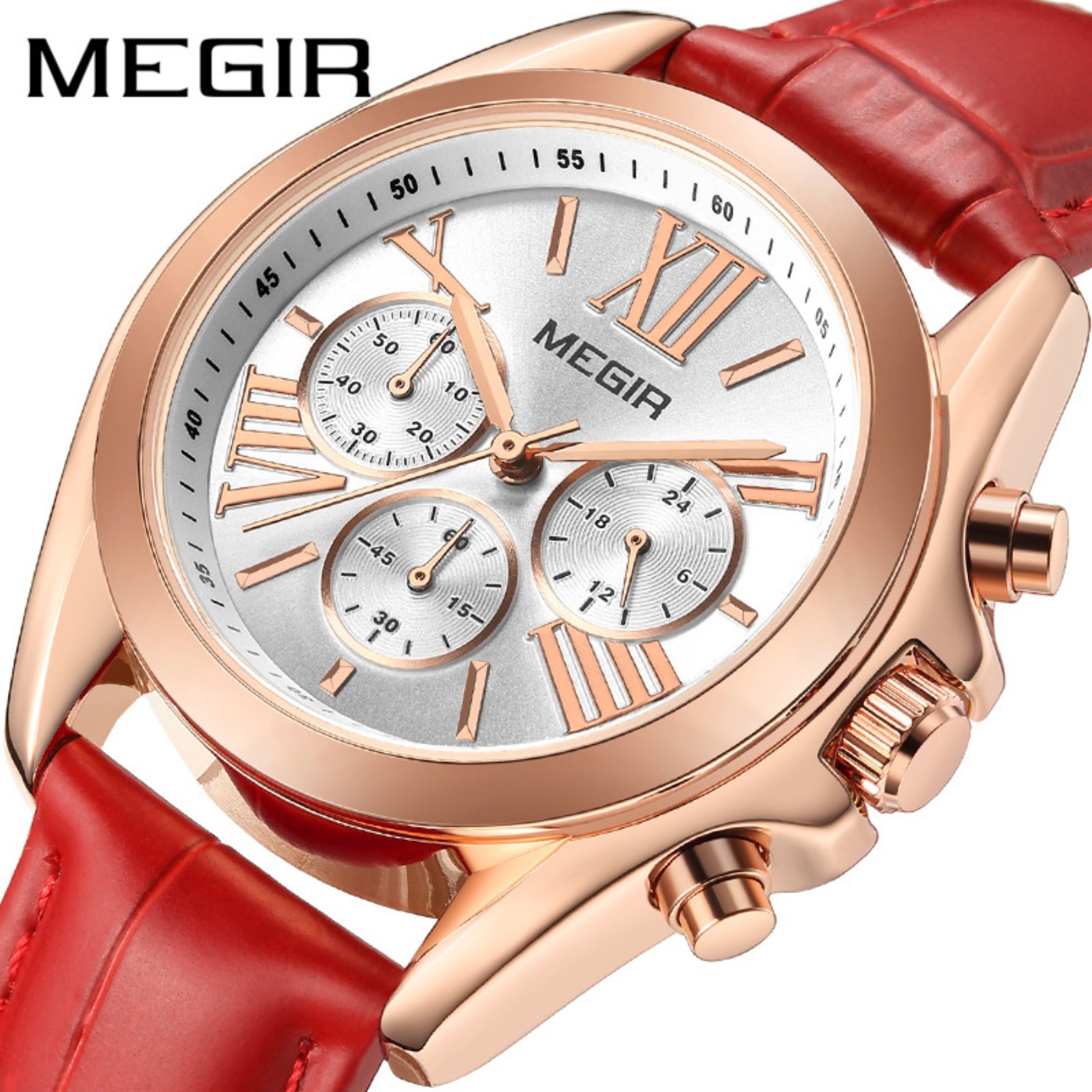 MEGIR New Luxury Leather Watch - Ladies Luxury Watch บทวิจารณ์และราคา