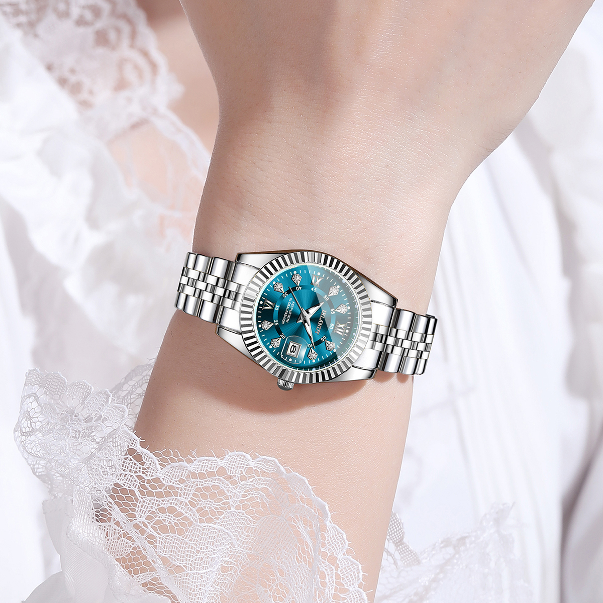Fashion Roma Dial Women Calend - Luxury Watch Safe บทวิจารณ์และราคา