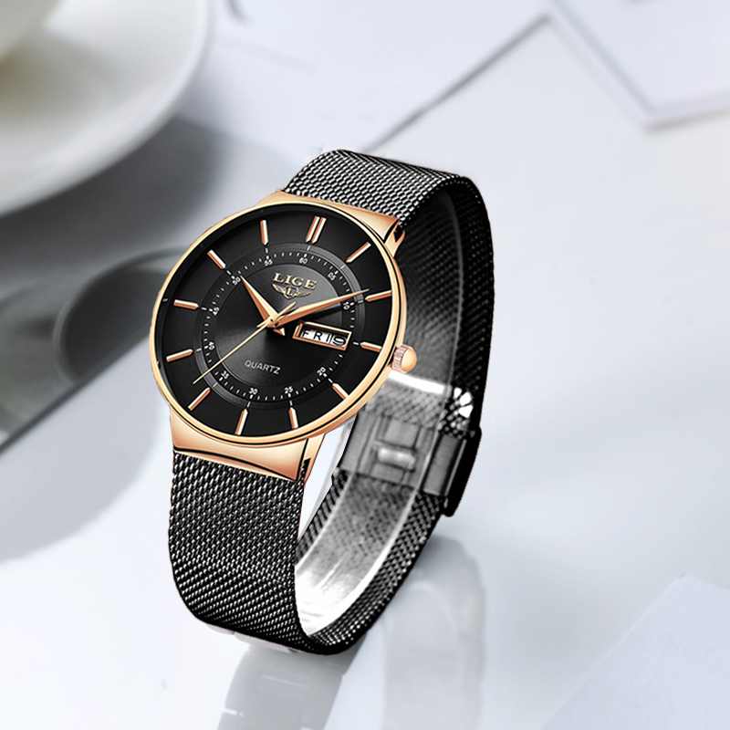 LIGE Women Watches Luxury Bran - Ladies Luxury Watch บทวิจารณ์และราคา