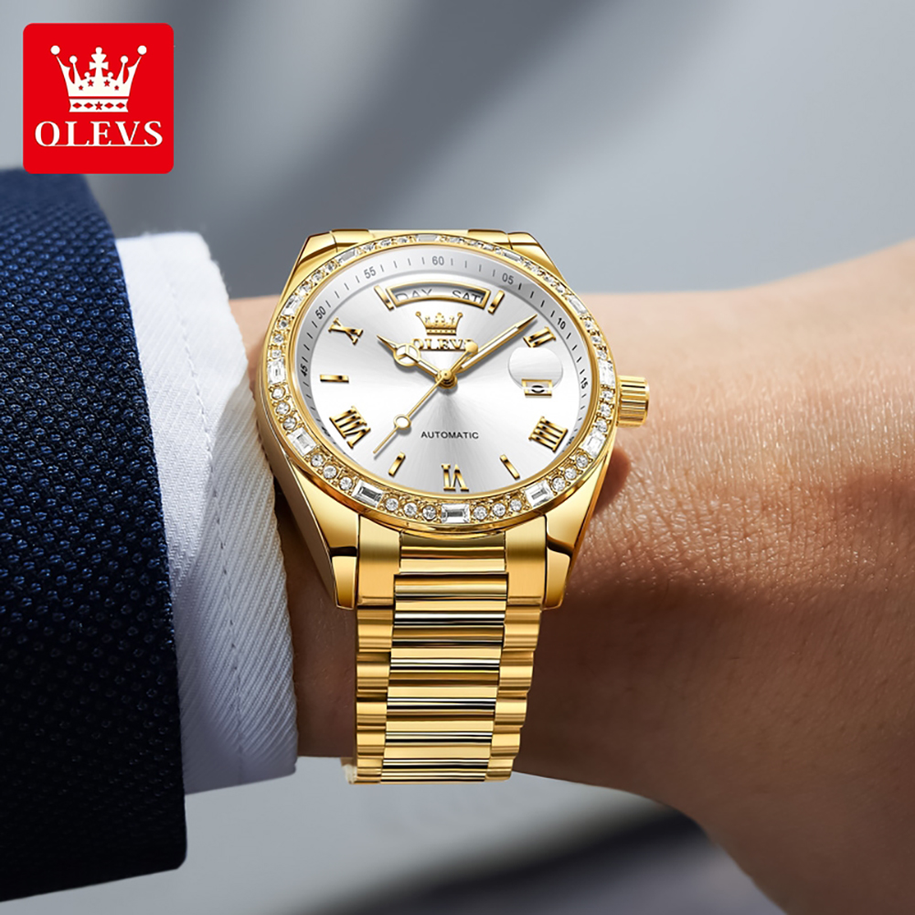 OLEVS 6747 luxury brand Men's  - Luxury Watch Diamond บทวิจารณ์และราคา