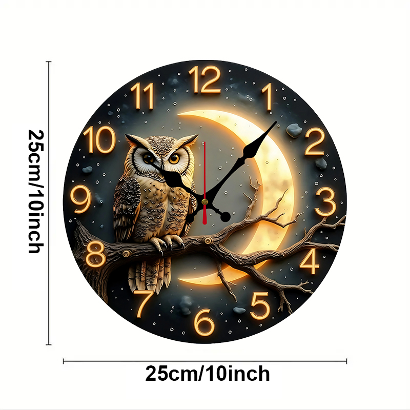 Moonlight Night Wooden Round S - Luxury Watch Wall Clock บทวิจารณ์และราคา
