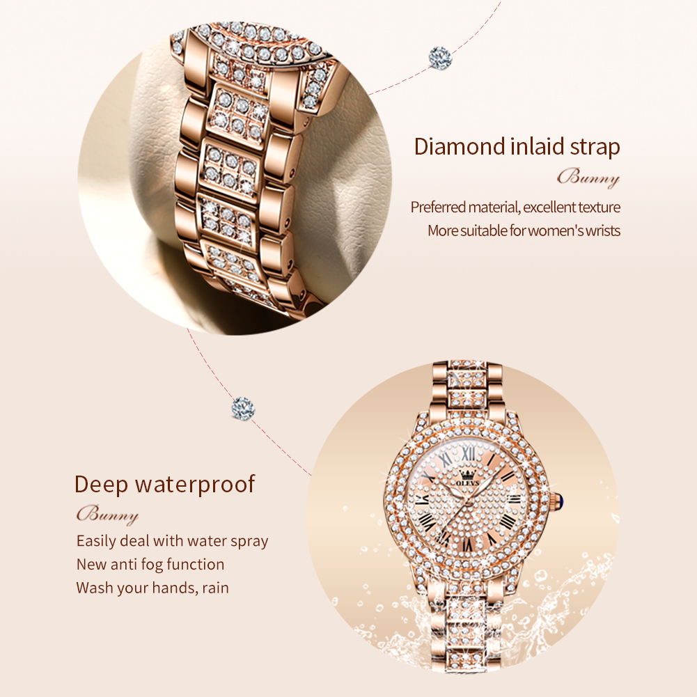 OLEVS 9943 Luxury All Diamond  - Luxury Watch Diamond บทวิจารณ์และราคา