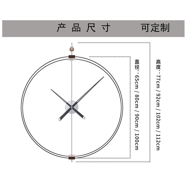 Spanish minimalist walnut wall - Luxury Watch Wall Clock บทวิจารณ์และราคา