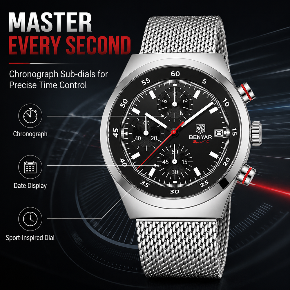 BENYAR Top Luxury Brand Men's  - Luxury Watch Quality บทวิจารณ์และราคา